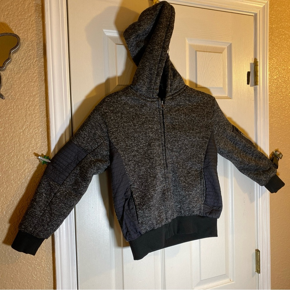 Brooklyn Laundry Boys MEDIUM 10/12 Insulated Hoodie Full Zip 3 Pockets Winter